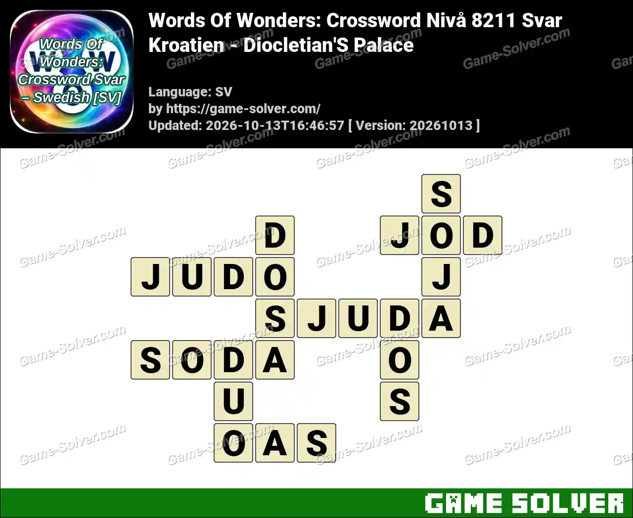 Words Of Wonders: Crossword Nivå 8211 Svar – Kroatien – Diocletian’S Palace